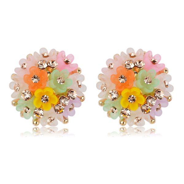 Boucle d oreille Femme Fashion Stud Earrings for Women Bijoux Crystal Flower Earrings for Women 2017 4
