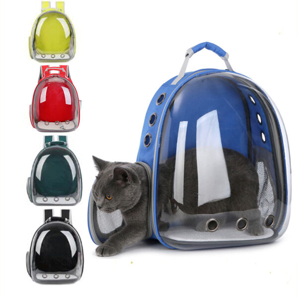 Cat carrying Backpack for Kitty Puppy Chihuahua Pet Carrier Transparent Capsule Breathable Outdoor Travel Cat Bag 1