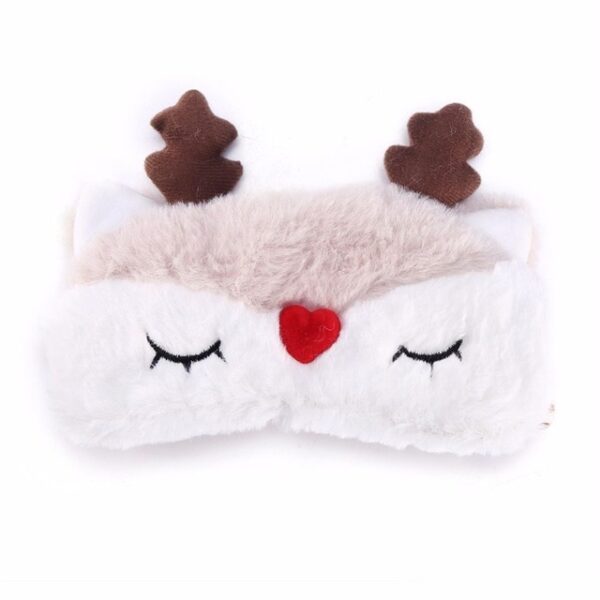 Christmas Deer cute animal eye cover Plush Fabric Sleeping Mask Eyepatch Winter Cartoon nap Eye Shade 4.jpg 640x640 4