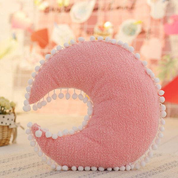 Cloud Plush Pillow Pink White Stuffed Soft Star Throw Pillow Moon Cushion Baby Kids Pillow