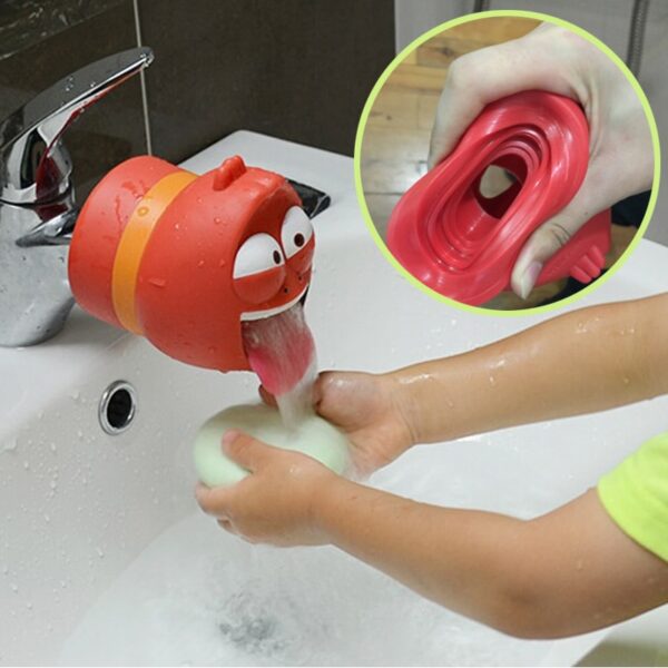 Cute Animal Sink Tap Toddler Extender Wash for Kids Children Water Tap Faucet Extension For Hand 2