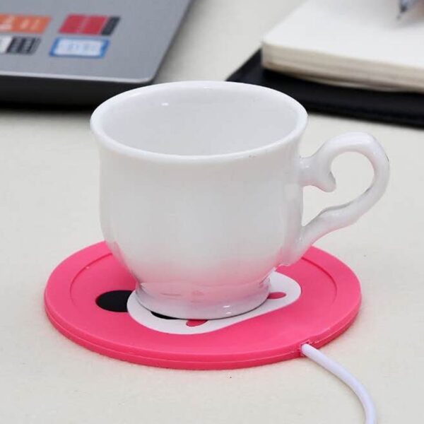 Cute Cartoon 5V USB Warmer Calentador de calor de silicona para té con leche Taza de café Bebidas calientes Bebida 1