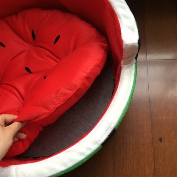 Cute Kennel House Warm Watermelon Modeling Dog Bed Mat Sofa Pet Cat Bed for Dogs Fruit 4