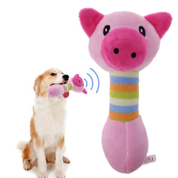 Oulike troeteldier honde speelgoed kou piepende diere Troeteldier speelgoed Plush Puppy honking eekhoring vir honde Kat 4