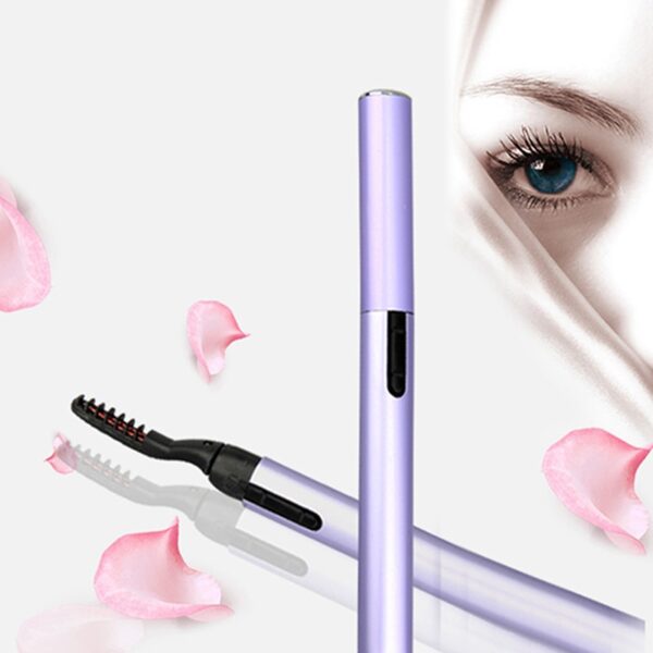 ETEREAUTY Beauty Electric Heated Eyelash Curler Pen Makeup Cosmetic Perfect Big Eyes Remover Clip Eyebrow Eye 3