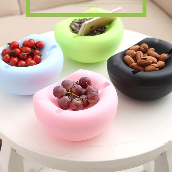 Fashion Plastic Fruit Dish Snacks Nut Melon Seeds Bowl Double Layer Candy Plate Peels Shells Multifunctional 1