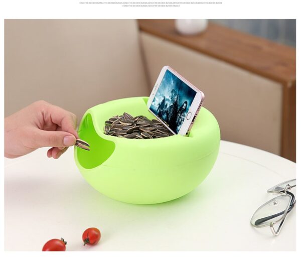 Fashion Plastic Fruit Dish Snacks Nut Melon Seeds Bowl Double Layer Candy Plate Peels Shells Multifunctional 2