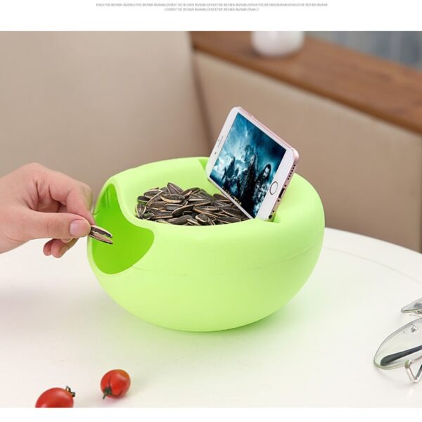 Fashion Plastic Fruit Dish Snacks Nut Melon Seeds Bowl Double Layer Candy Plate Peels Shells Multifunctional 2