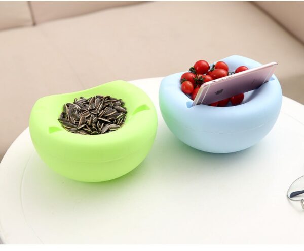 Fashion Plastic Fruit Dish Snacks Nut Melon Seeds Bowl Double Layer Candy Plate Peels Shells Multifunctional 4