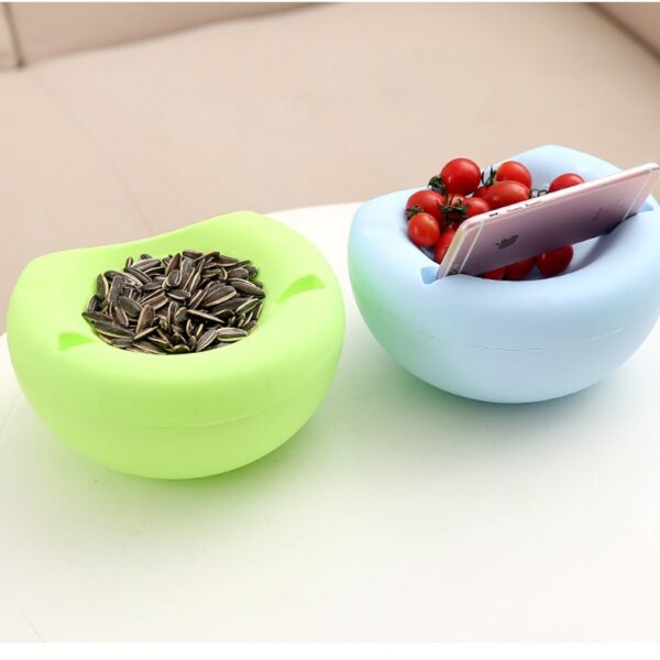 Fashion Plastic Fruit Dish Snacks Nut Melon Seeds Bowl Double Layer Candy Plate Peels Shells Multifunctional 4