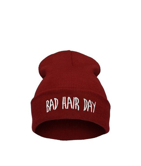 Fashion Skullies Beanies Woman Bad Hair Day Hats Winter Unisex Casual Male Cap Boy Hip Hop 6