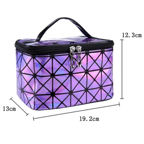 Fashion Women Cosmetic Bag Functional PU Leather Travel Make Up Necessaries Organizer Zipper Makeup Case Pouch 3