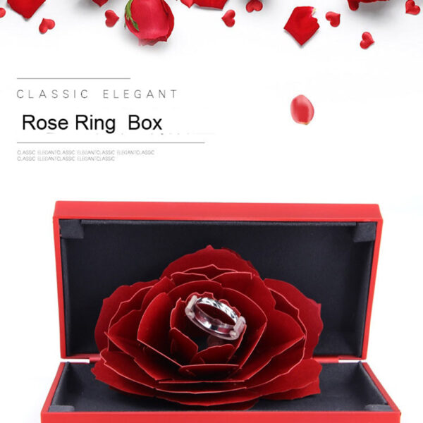 Foldable Rose Ring Box For Women 2019 Creative Jewel Storage Paper Case Small Gift Box For 1 1