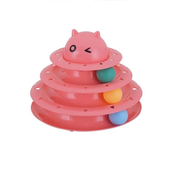 Funny Pet Toys Cat Crazy Ball Disk Interactive Amusement Plate Play Disc Trilaminar Turntable Cat Toy 3.jpg 640x640 3