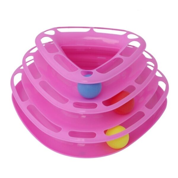 Kataw-anan nga Pet Dulaan Cat Crazy Ball Disk Interactive Amusement Plate Play Disc Trilaminar Turntable Cat Dulaan 4.jpg 640x640 4