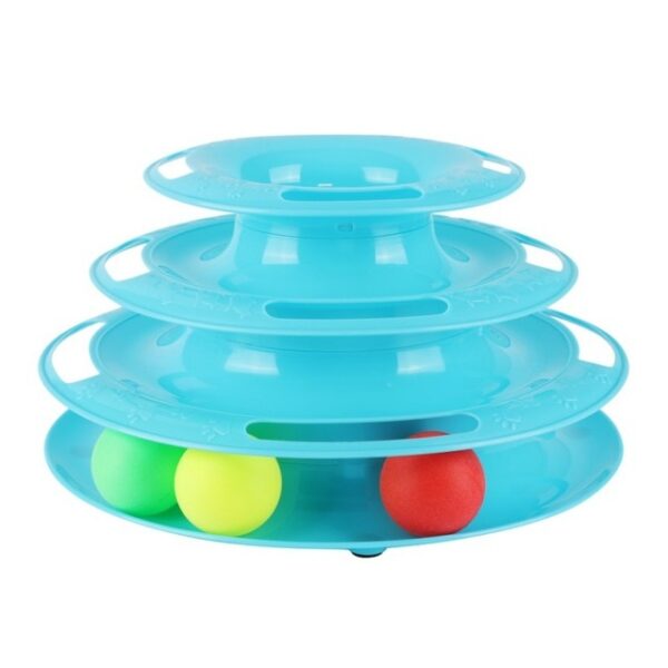 Funny Pet Toys Cat Crazy Ball Disk Interactive Amusement Plate Play Disc Trilaminar Turntable Cat Toy 5.jpg 640x640 5