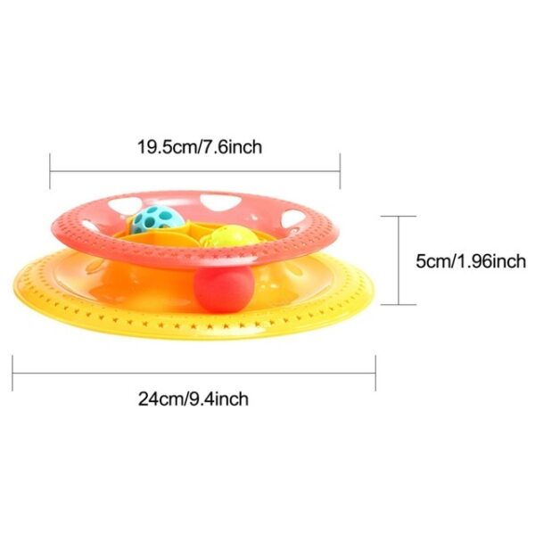 Kataw-anan nga Pet Dulaan Cat Crazy Ball Disk Interactive Amusement Plate Play Disc Trilaminar Turntable Cat Dulaan 7.jpg 640x640 7