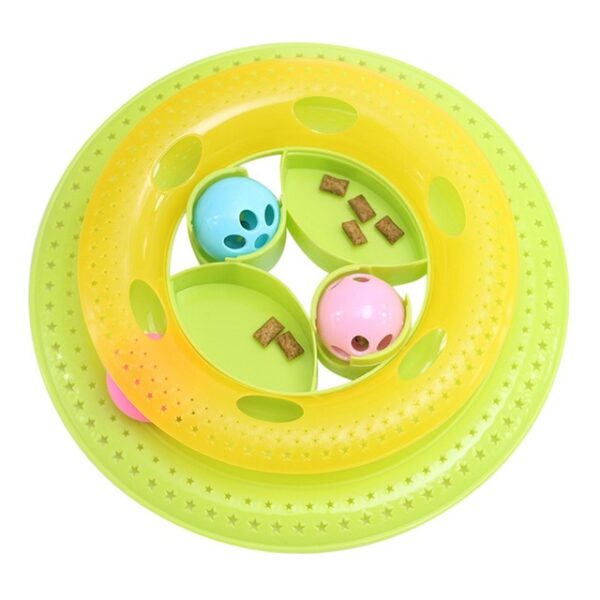 Funny Pet Toys Cat Crazy Ball Disk Interactive Amusement Plate Play Disc Trilaminar Turntable Cat Toy 8.jpg 640x640 8