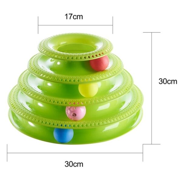 Funny Pet Toys Cat Crazy Ball Disk Interactive Amusement Plate Play Disc Trilaminar Turntable Cat Toy 9.jpg 640x640 9