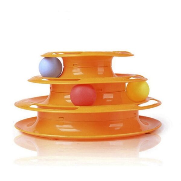 Kataw-anan nga Pet Dulaan Cat Crazy Ball Disk Interactive Amusement Plate Play Disc Trilaminar Turntable Cat