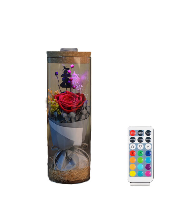 Glowing Preserved Red Rose Glass with Remote Control Valentines Gifts 265653 6