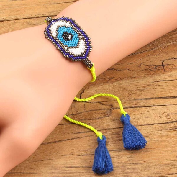Go2boho Evil Eye Bracelet MIYUKI Tassel Bracelets Delica Seed Beads For Girl Women Gift Jewelry Handmade 1