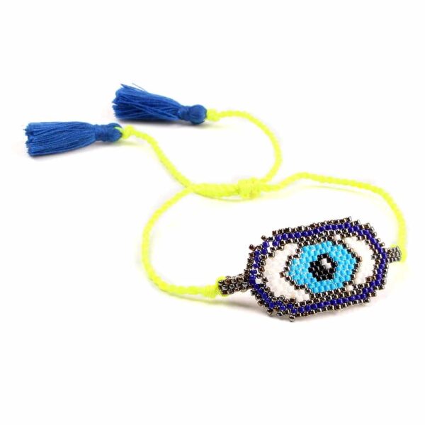 Go2boho Evil Eye Bracelet MIYUKI Tassel Bracelets Delica Seed Beads For Girl Women Gift Jewelry Handmade 3