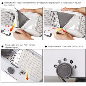 Adjustable Mandoline Slicer Professional Grater - image 5