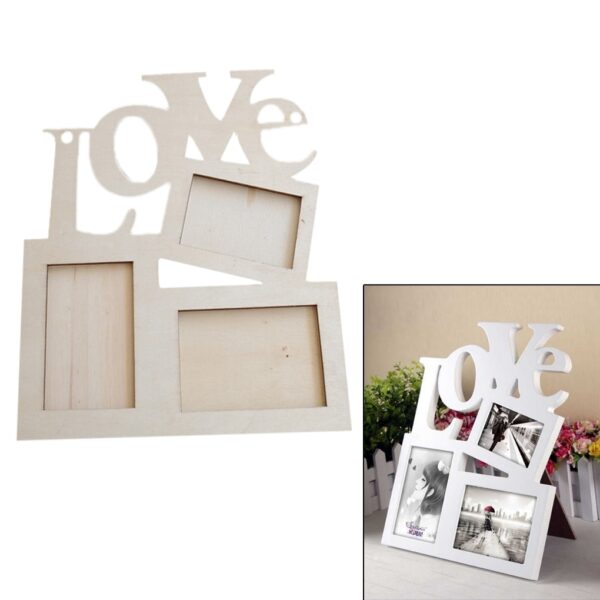 Hollow Love Design Wooden Photo Frame Picture Frame Art Home Decor 2