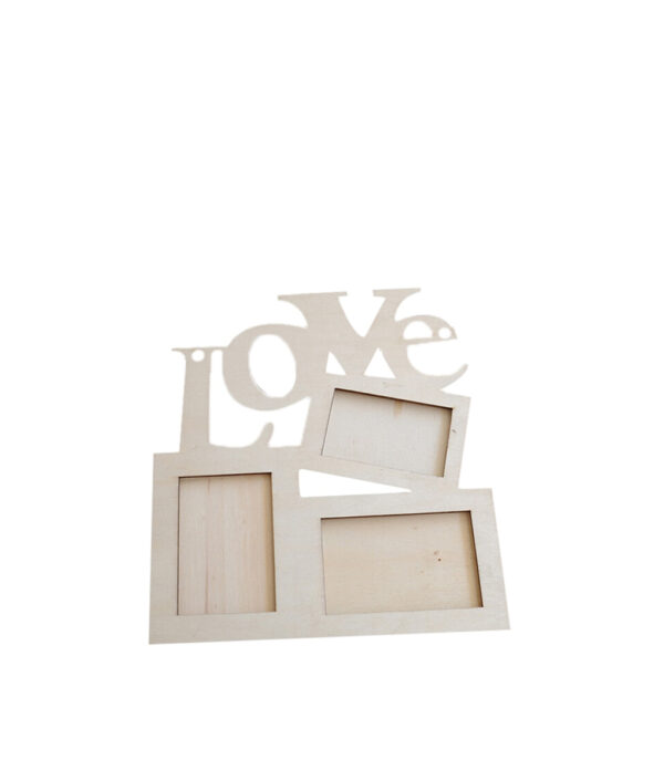 Hollow Love Design Wooden Photo Frame Frame Art sa Balay nga Dekorasyon 3 1