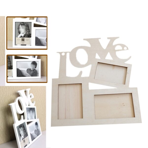 Hollow Love Design Wooden Photo Frame Picture Frame Art Home Decor 4