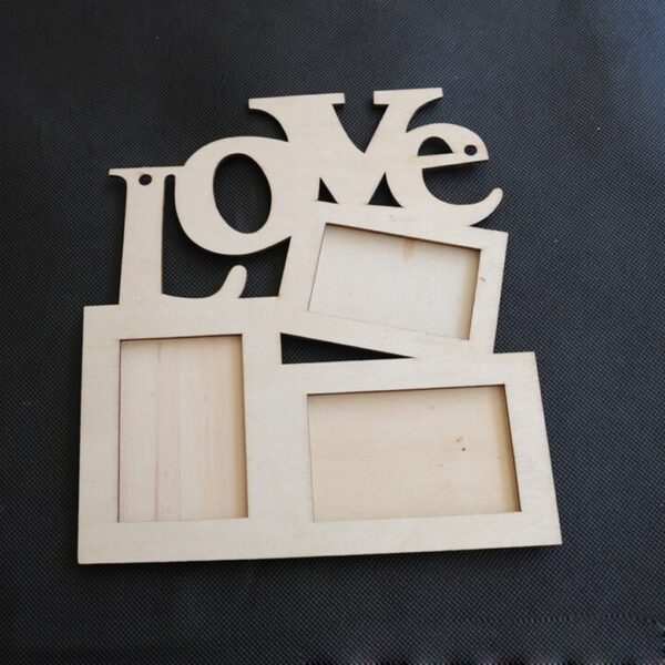 Hollow Love Design Wooden Photo Frame Picture Frame Art Home Decor 5
