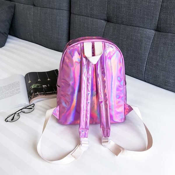 Holographic Glitter Women Backpack For Girls Bag School Laser Silver Book Backpack College Rucksack Mochilas Mujer 2