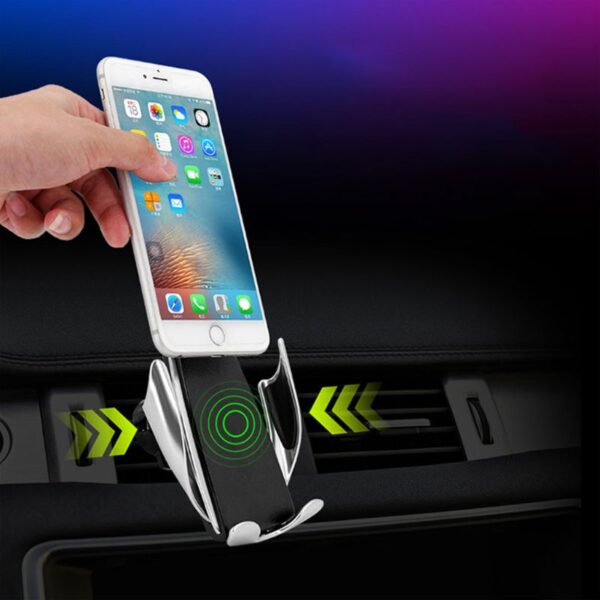 IR Automatic Clamping Qi Wireless Car Charger Air Vent Phone Holder Charging Mount Bracket For iphone 4