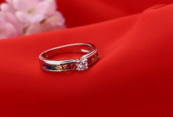 Jemmin New Arrival Simple Style Colorful Fine Crystal 925 Sterling Silver Ring For Women Female Party 2 e1547280917259