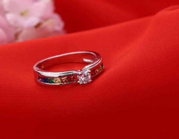 Jemmin New Arrival Simple Style Colorful Fine Crystal 925 Sterling Silver Ring For Women Female Party 2 e1547280917259