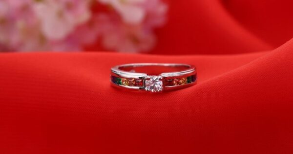 Jemmin New Arrival Simple Style Colorful Fine Crystal 925 Sterling Silver Ring For Women Female Party 3 e1547280972988