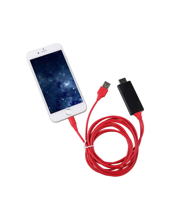 Kebidu สาย HDMI อะแดปเตอร์ HDMI เป็น Micro USB AV HD TV Converter สำหรับ Lightning สำหรับ iPhone 1 2