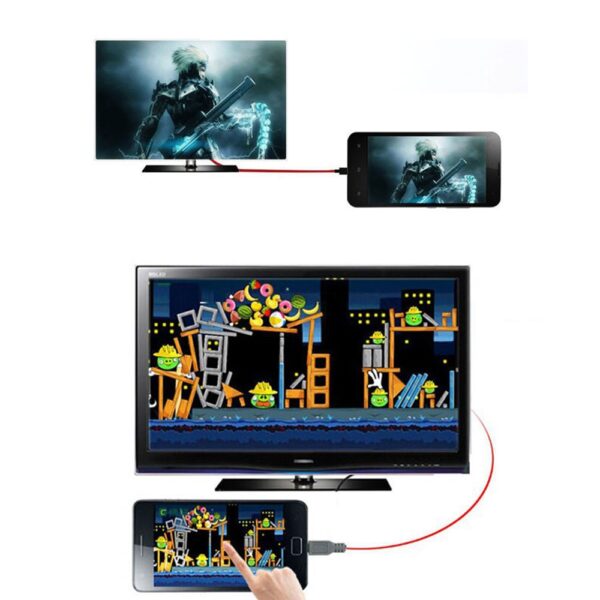 Kebidu สาย HDMI อะแดปเตอร์ HDMI เป็น Micro USB AV HD TV Converter สำหรับ Lightning สำหรับ iPhone 2