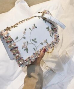 Lace Flowers Women bag 2018 New handbag High quality PU Leather Sweet Girl Square bag Flower 2.jpg 640x640 2