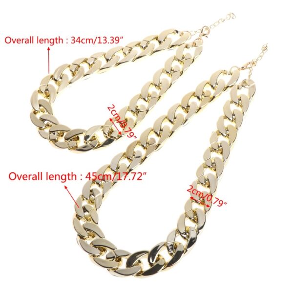 Let s Pet Pet Necklace Thick Gold Chain Plated Plastic Identified Safety Collar Puppy Dogs 2