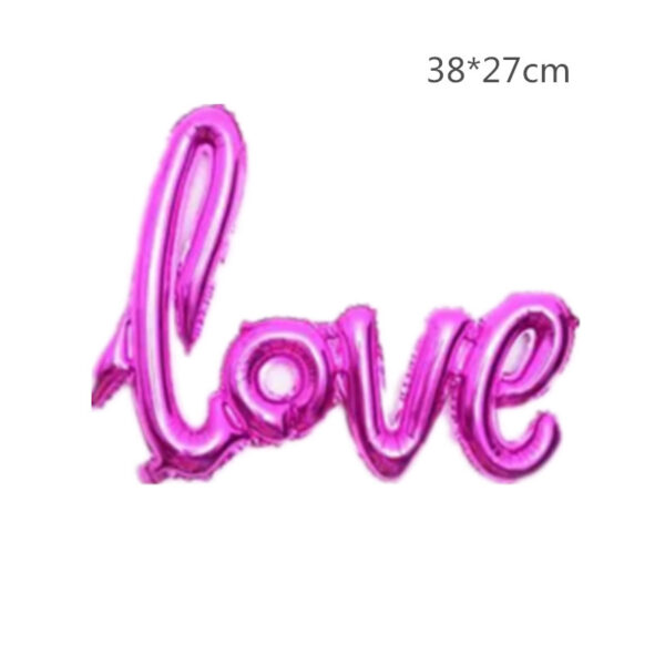 Ligatures LOVE Letter Foil Balloon Anibersaryo Kasal Valentines Birthday Party Dekorasyon Champagne Cup Photo Booth Props 5