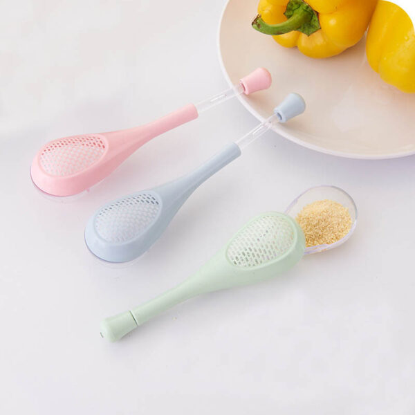 Long Handle Seasoning Spoon Japanese Style Plastic Spice Spoon Filter Creative Spice Kitchen Tools 5