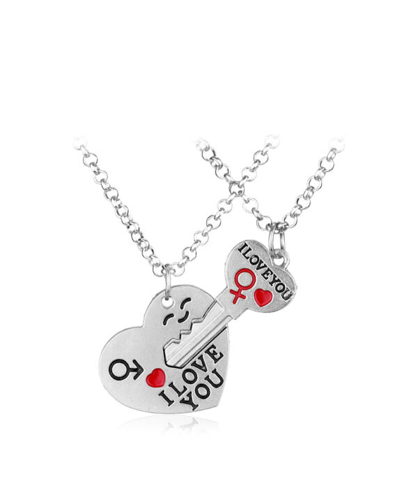 Love Key Necklace I love you creative accessories pendant present gift 6 1