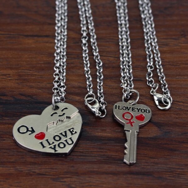 Love Key Necklace Gihigugma ko ikaw sa mamugnaon nga mga accessories pendant present gift 7