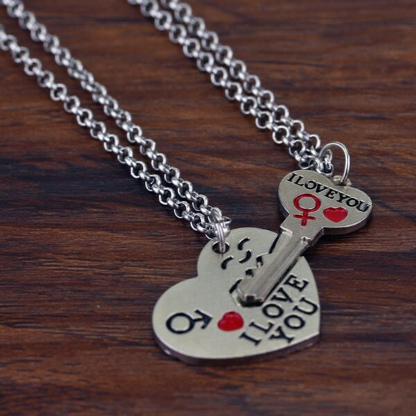 Love Key Necklace I love you creative accessories pendant present gift 9