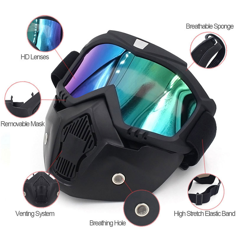 Winter Sports Snow Mask Googles Ski Snowboard Snowmobile Face Mask Sunglasses 