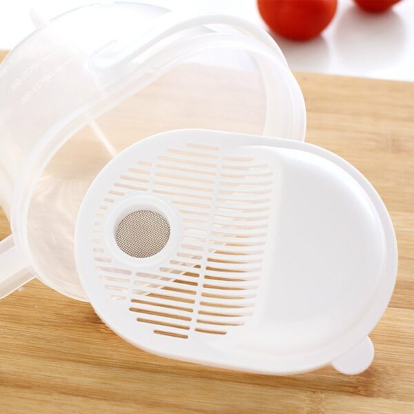 Multi functional Wash rice device manual drainer strainer Cleaning Rice Bean Sieve Hands free kitchen supplies 2