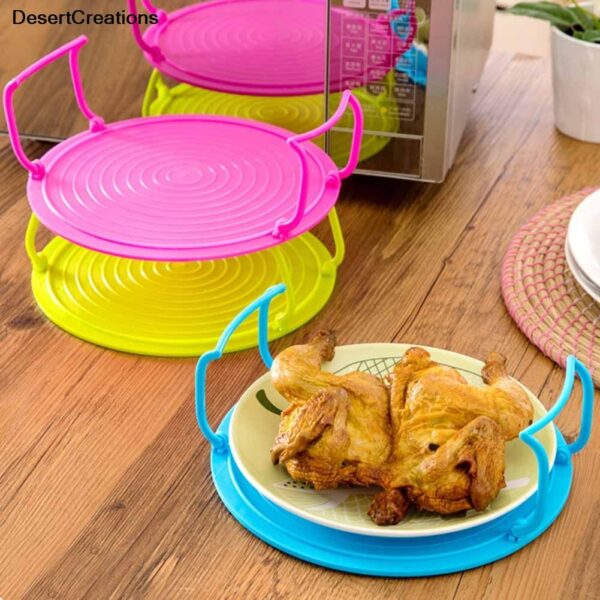 Multifunction Microwave Steaming Rack Layered Dish Tray Doble nga insulated Bowls Storage Shelf Tray Kitchen Pot Pad 1