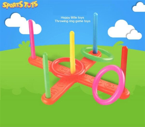 NEW Hoop Ring Toss Plastic Ring Toss Quoits Garden Game Pool Toy Outdoor Fun Set 2017 5